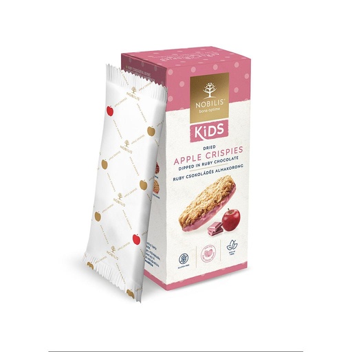 Apple crispies dipped in ruby chocolate - 65g