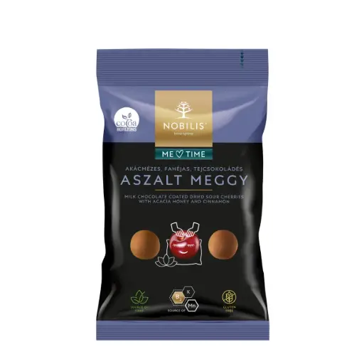 ME💙TIME Akácmézes-fahéjas, tejcsokoládés meggy - 70g